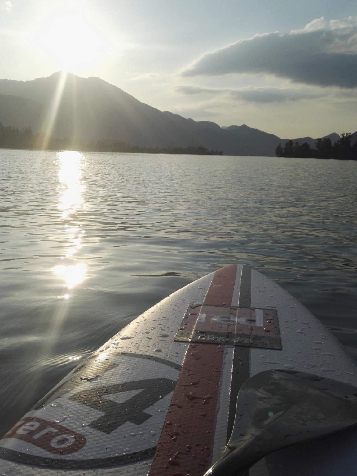 Paddeln im Abendlicht